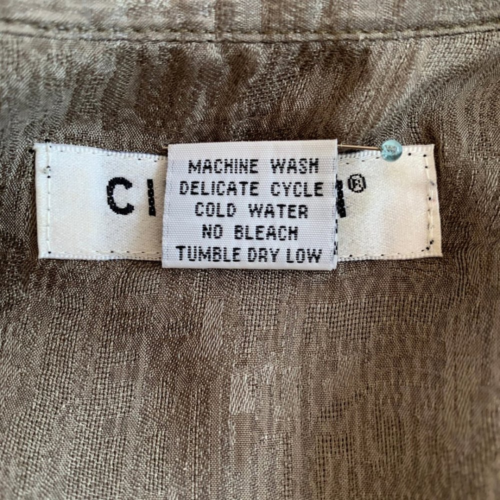 Citron Silk Button Front Tunic - Picture 5 of 5